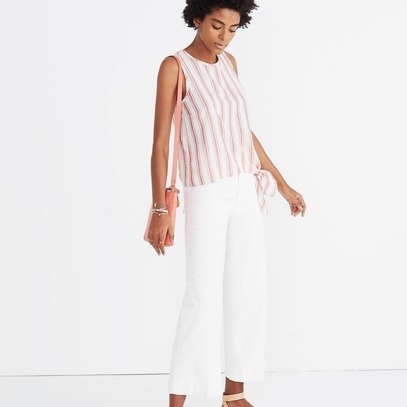 Madewell Side-Tie Tank in Marcia Stripe - Picture 1 of 6